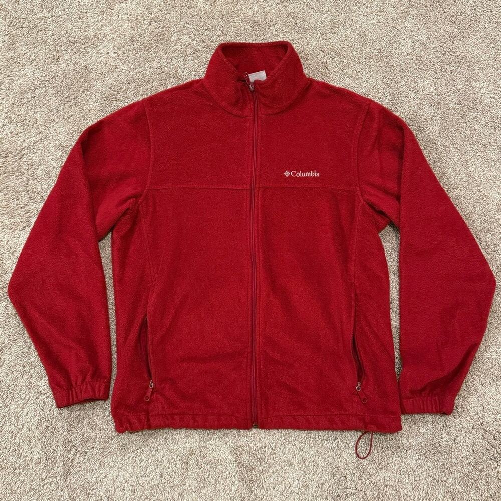Columbia Men's Red Fleece Zip Up size Large